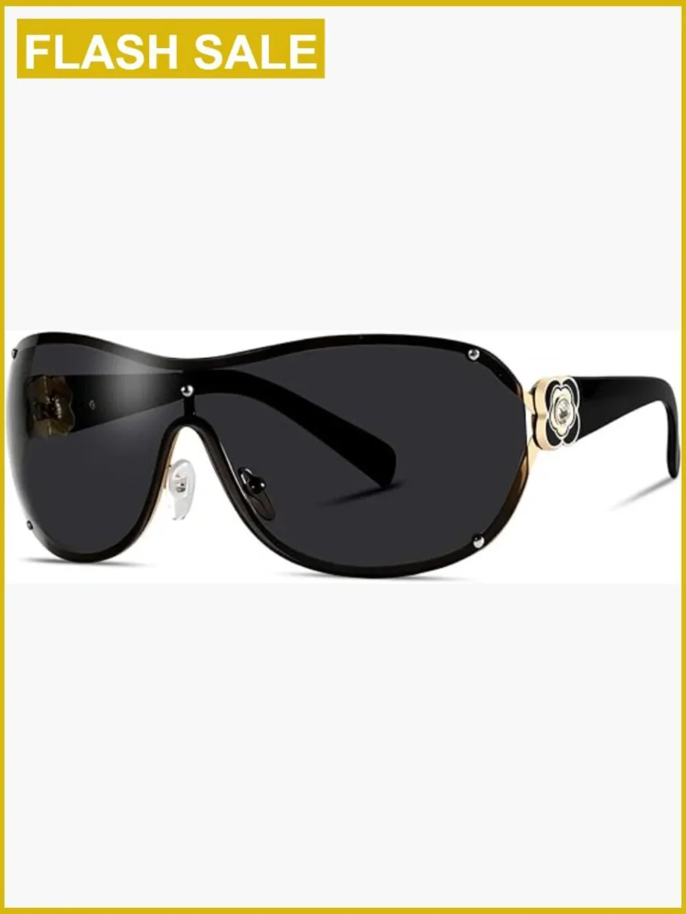 Y2K Oversized Wrap Around Sunglasses Non-Polarized UV400